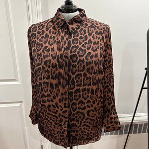 Leopard Button Down